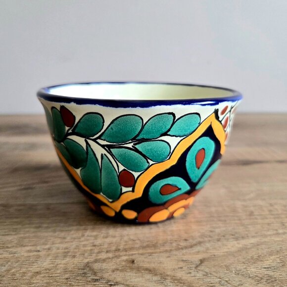 Talavera Mexican hand painted large coffee/tea ceramic mug. - Picture 3 of 5